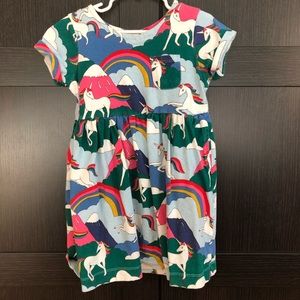 Mini Boden unicorn rainbow dress